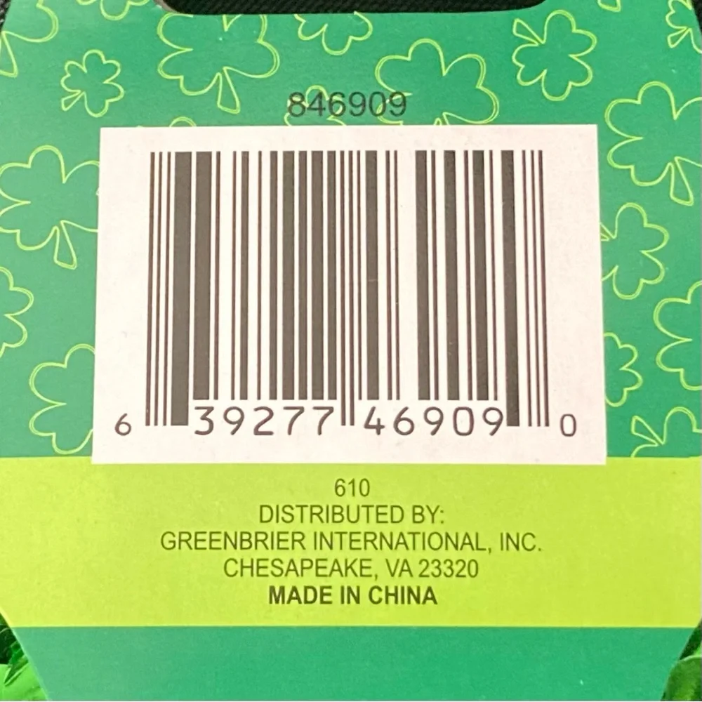 Saint Patrick’s Day Green Shamrock Clovers Reflective 25” Wire Garland
